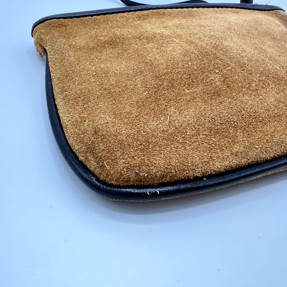 Fossil Suede Small Wristlet Chestnut Brown with Black Trim SL8687 - Picture 8 of 8